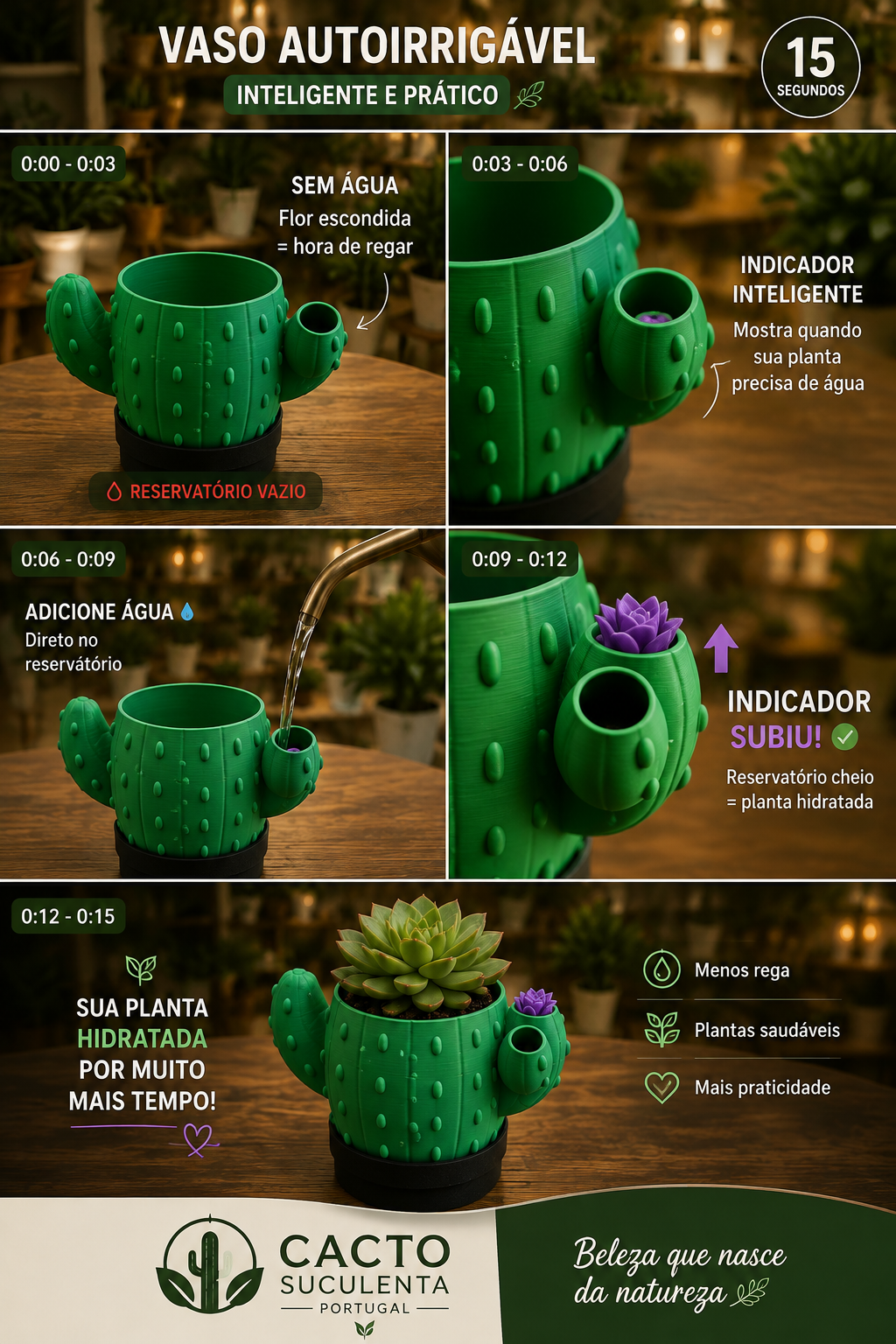 Vaso Autoirrigavel